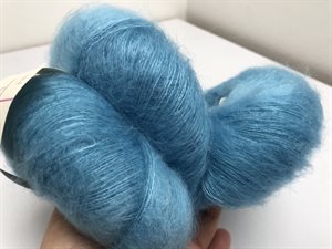 Angel by permin silk mohair - i smuk middelhavsblå
